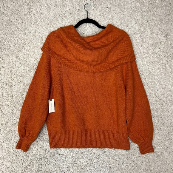 Anthropologie Sweater Womens Small Draped Cowl Neck Pull Over Long Sleeve NWT - Picture 7 of 10